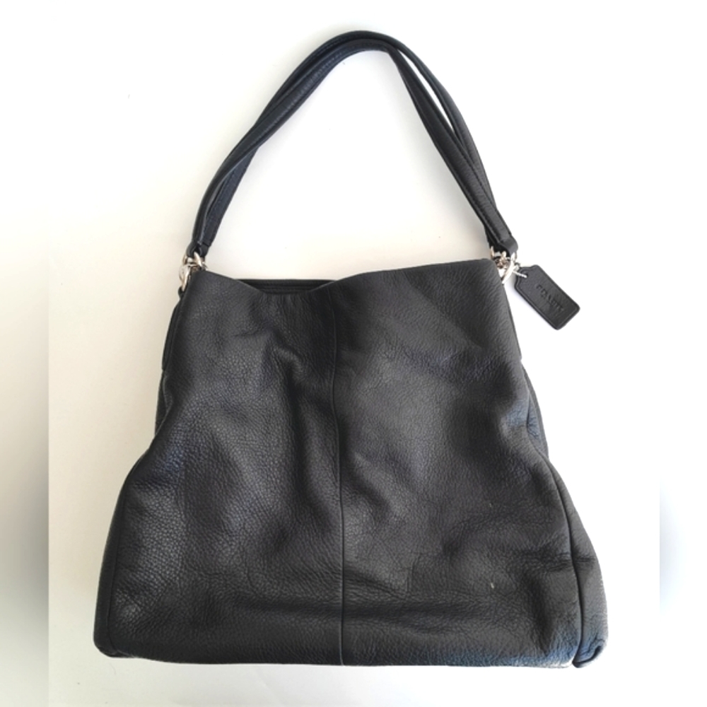 COACH Pebbled Leather Madison Phoebe Shoulder Bag